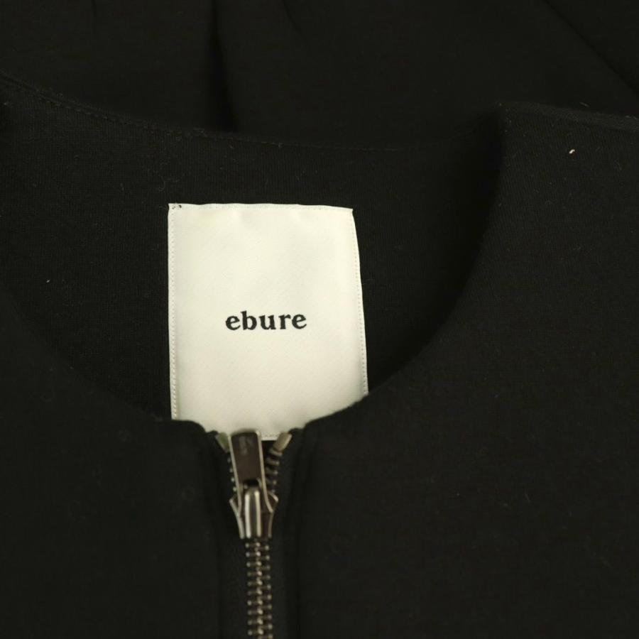 エブール ebure ライトボンディング ジャケット ノーカラー ジップ