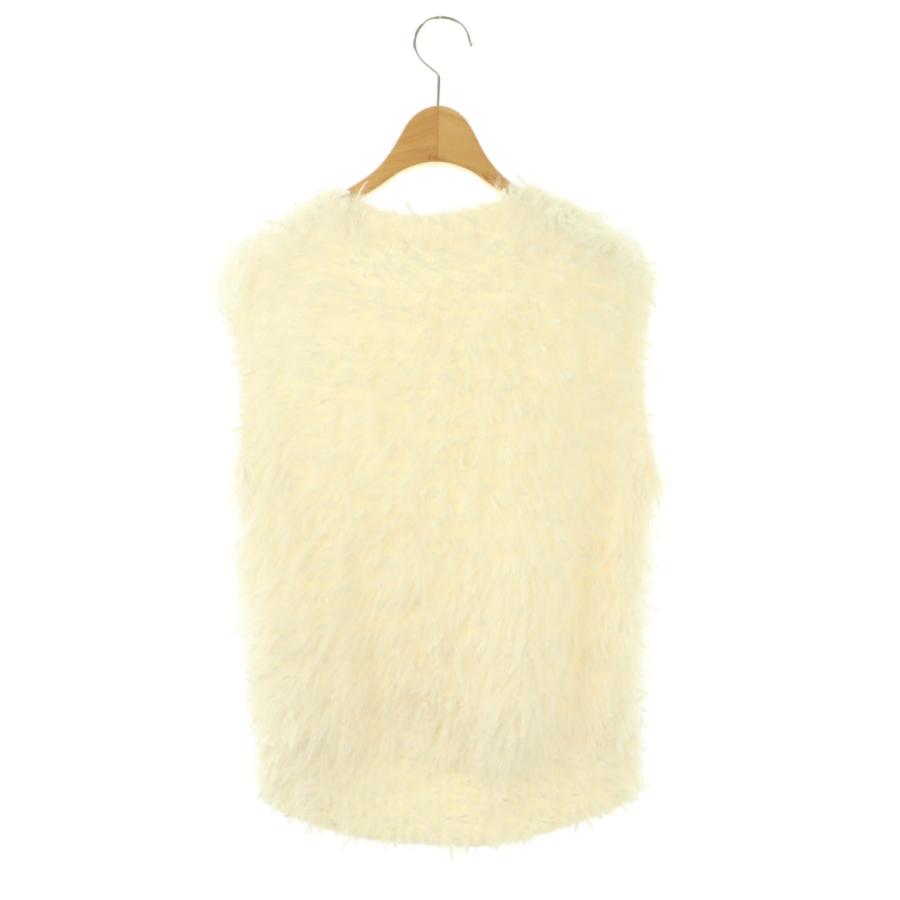 む*う様 heve Tinker Knit white ホワイト　ファーベスト ヘイヴ Heve Tinker Knit ティンカーニット ベスト プルオーバー F 白