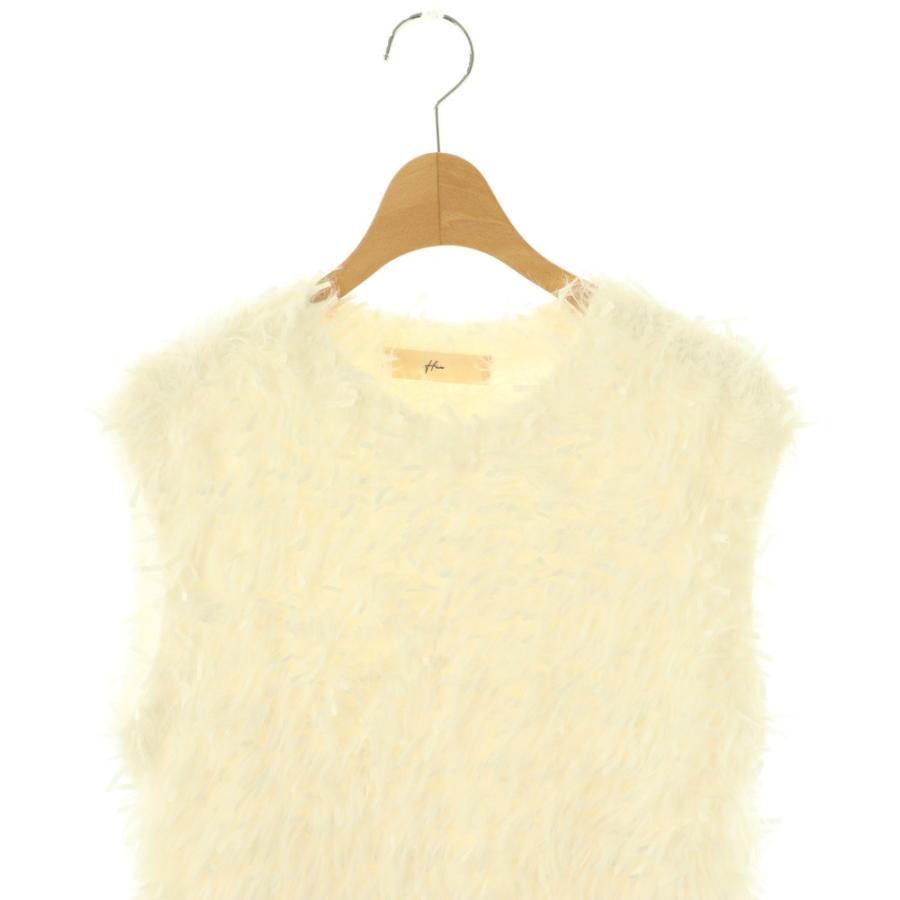 ヘイヴ Heve Tinker Knit ティンカーニット ベスト プルオーバー F 白