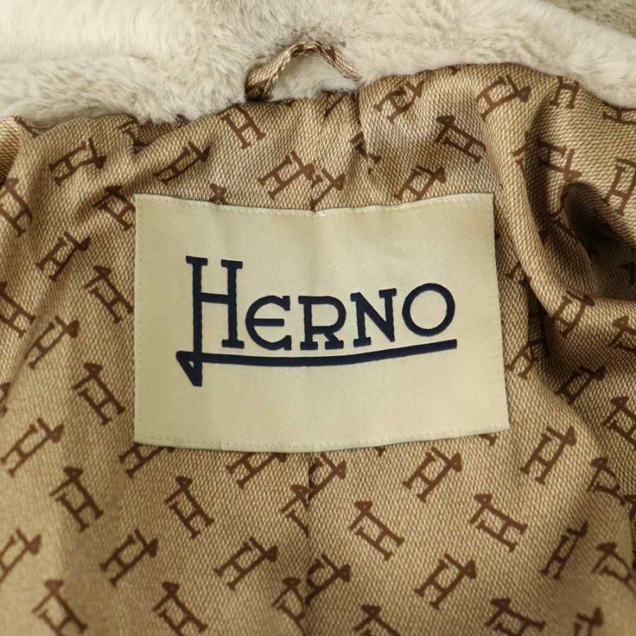 ヘルノ HERNO フェイクファー ロングコート アウター 40 ベージュ CA000586D /DF ■OS レディース_7