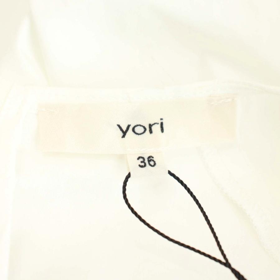 ヨリ yori ケープフリルブラウス プルオーバー 長袖 36 白 /NR □OS