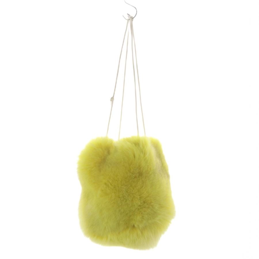 ラドロー　ファバッグ ラドロー LUDLOW ファー巾着バッグ ショルダーバッグ 黄色 イエロー