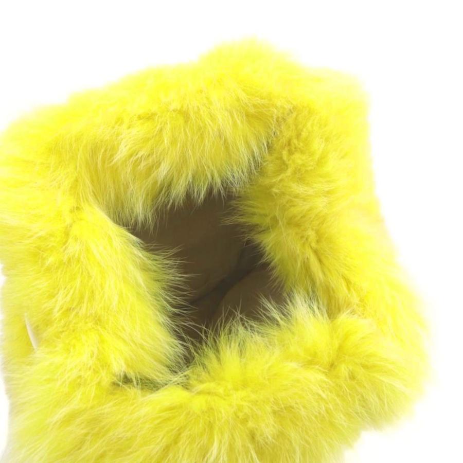 ラドロー LUDLOW ファー巾着バッグ ショルダーバッグ 黄色 イエロー
