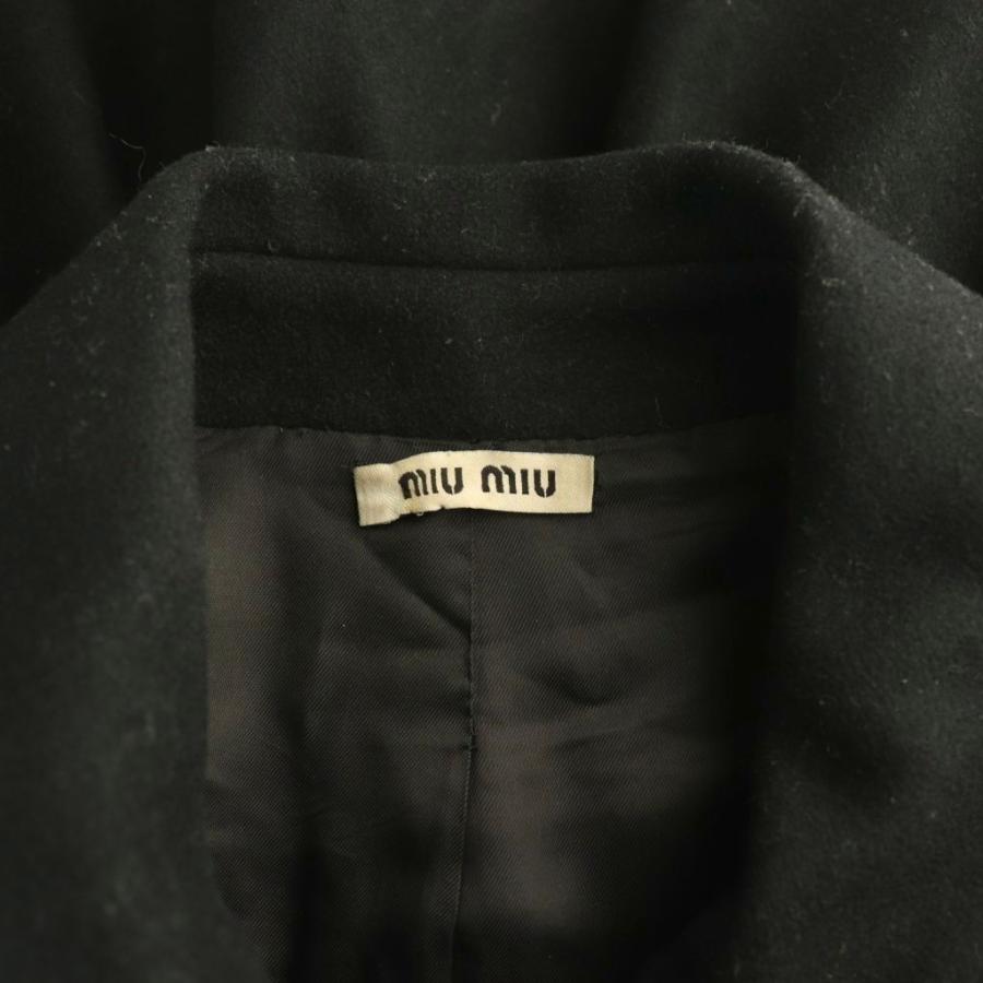 miu miu（ミュウミュウ） 丸襟 コート アウター ウール 38 濃紺 /NR