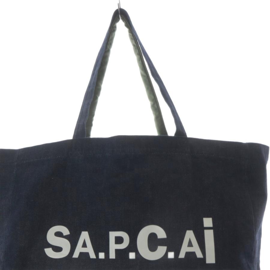 A.P.C.（アーペーセー） A.P.C. Sacai トートバッグ ロゴ 紺 ネイビー