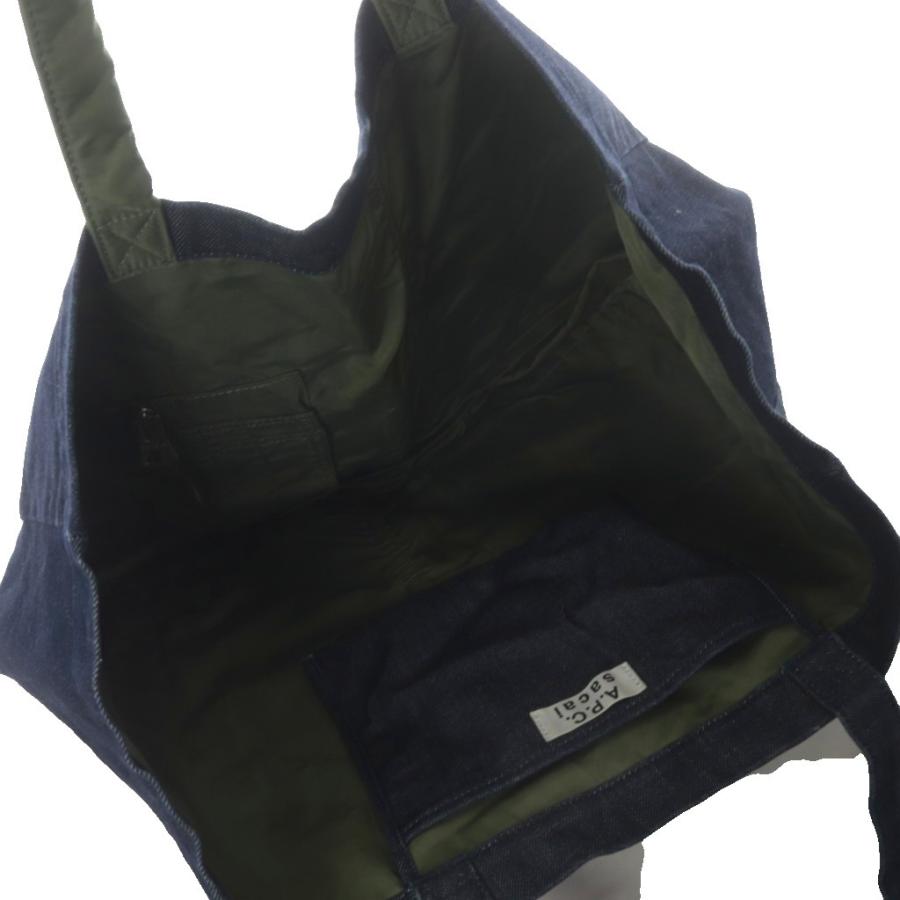 A.P.C. sacai ボディバッグ ネイビー A.P.C.（アーペーセー） A.P.C. Sacai トートバッグ ロゴ 紺 ネイビー