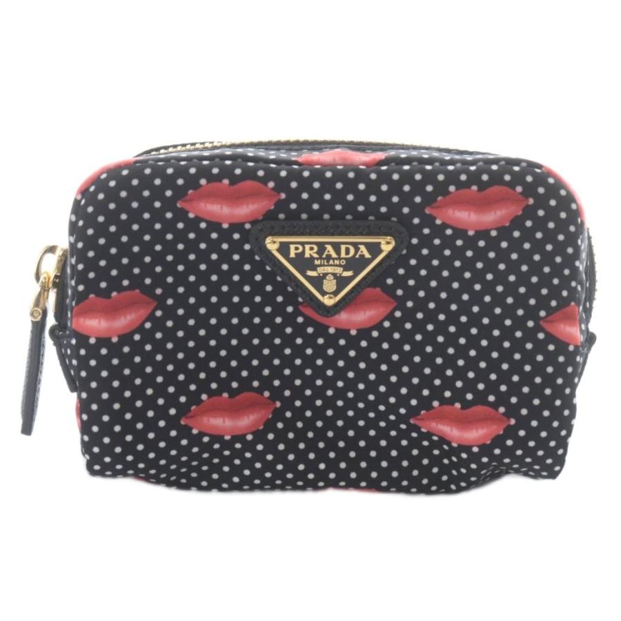 PRADA（プラダ） プリントRe-Nylon ポーチ 黒 ブラック 1ND339