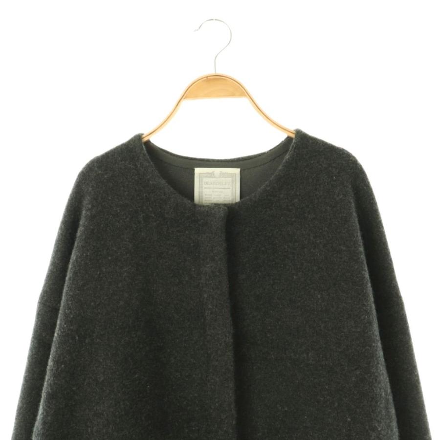 24AW美品BEARDSLEY 洗えるニットコート カーディガン　ブラック ビアズリー BEARDSLEY ガリャルダガランテ 24AW ロングニットコート