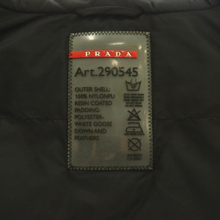 プラダ PRADA 三角プレート ダウンジャケット ジップアップ 38 ブラック 290545 /DF ■OS レディース_5