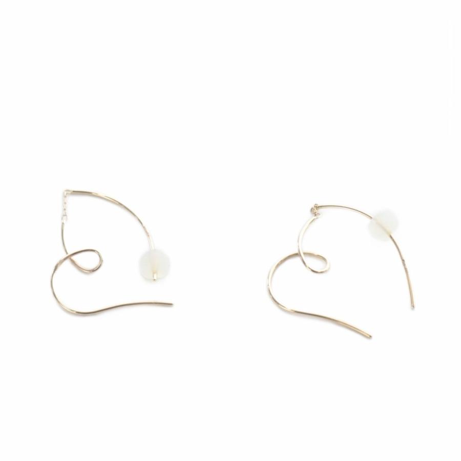 スタージュエリー STAR JEWELRY HEART LINE PIERCED EARRINGS ピアス