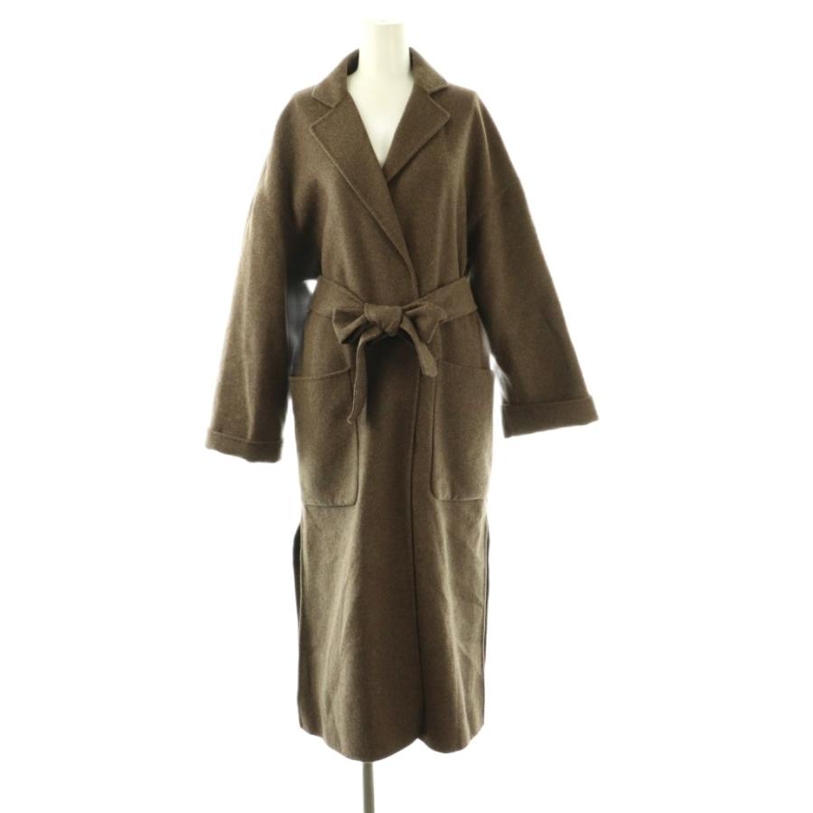 ZARA（ザラ） ガウンコート アウター ロング ウール XS 茶 /NR □OS