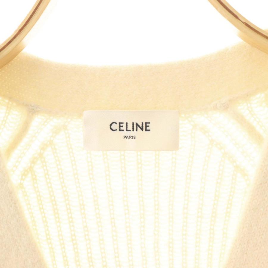 セリーヌ CELINE by Hedi Slimane 2A16O377N モヘヤシルクカーディガン ニット 長袖 L アイボリー /NR ■OS レディースの画像