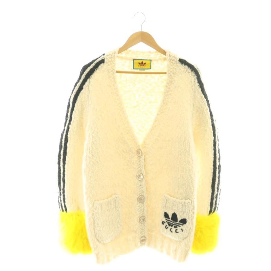 GUCCI（グッチ） ×adidas ロゴ カーディガン ニット Vネック XS 