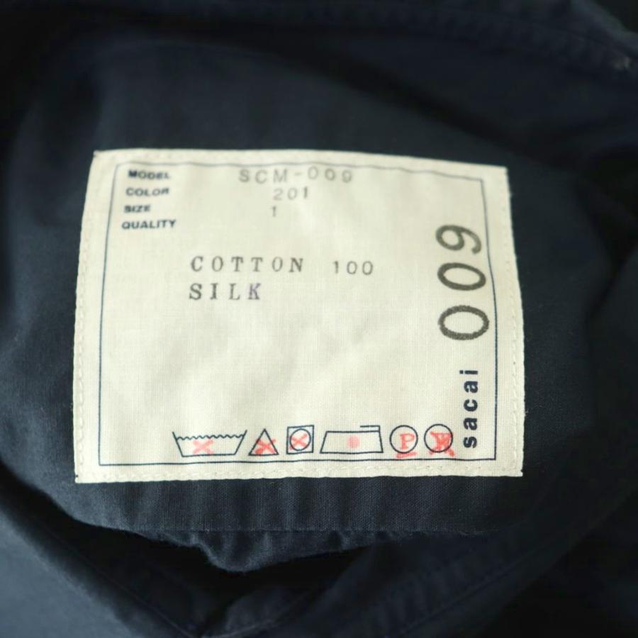 サカイ sacai L/S切替シャツ 長袖 1 ネイビー SCM-009 /DF □OS □SH