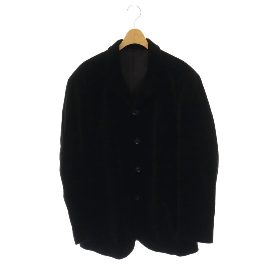 良品　アルマーニコレツィオーニ　レザージャケット　テーラード　ブラック　48 アルマーニ コレツィオーニ ARMANI COLLEZIONI ベロア ジャケット
