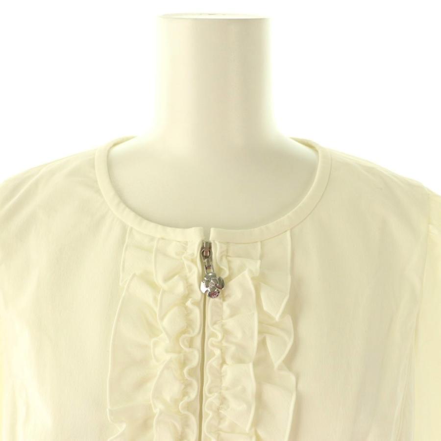 新品 M'S GRACY ネックフリル ジップアップ ジャケット ブルゾン エムズグレイシー M'S GRACY 25SS フリル付きジップアップジャケット