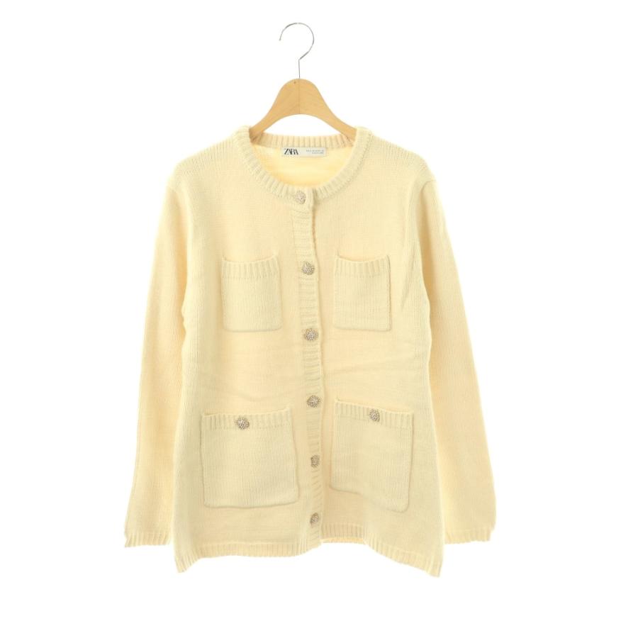 ZARA（ザラ） ビジューニットカーディガン 長袖 USAXL