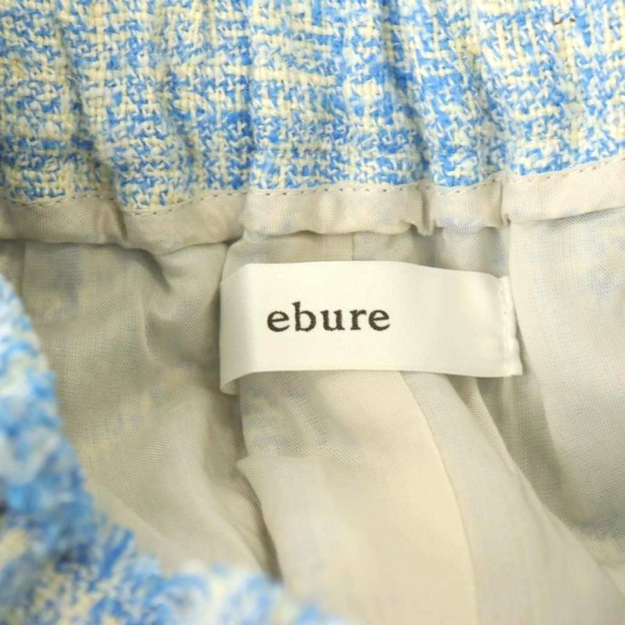 エブール ebure 24SS カラー ツイード ドロストワイドパンツ イージー