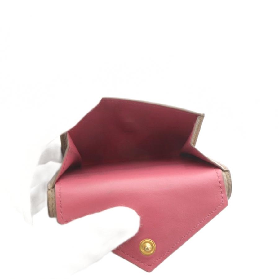 PRADA（プラダ） 財布 三つ折り レザー バイカラー ベージュ ピンク