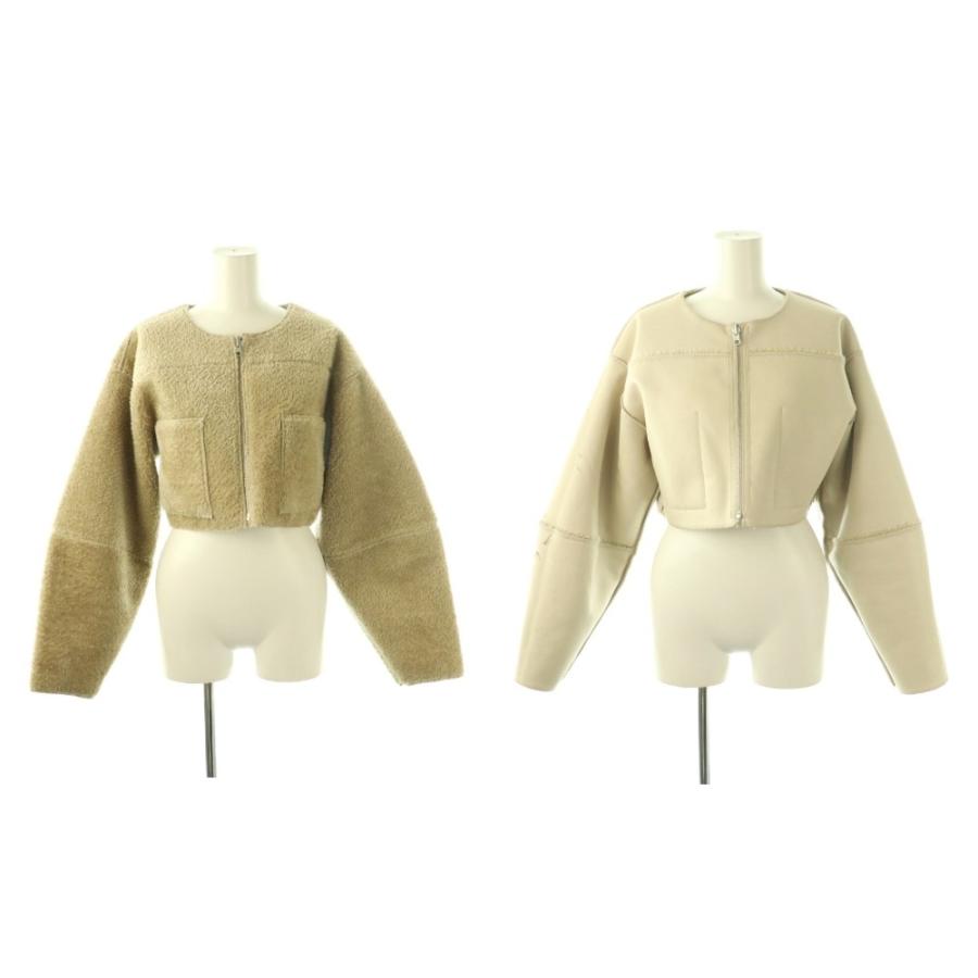 アメリヴィンテージ 25AW BOA COLLARLESS REVERSIBLE SHORT JACKET 