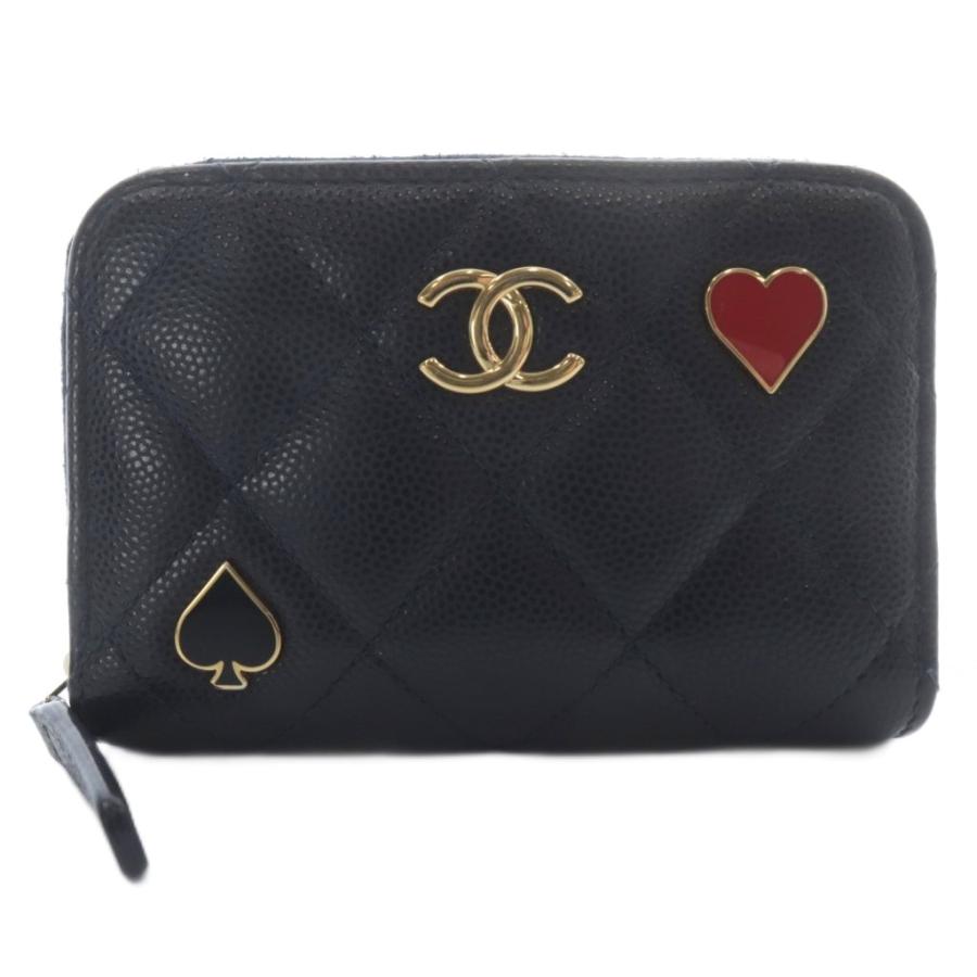 CHANEL（シャネル） マトラッセ キャビアスキン ジップコインパース