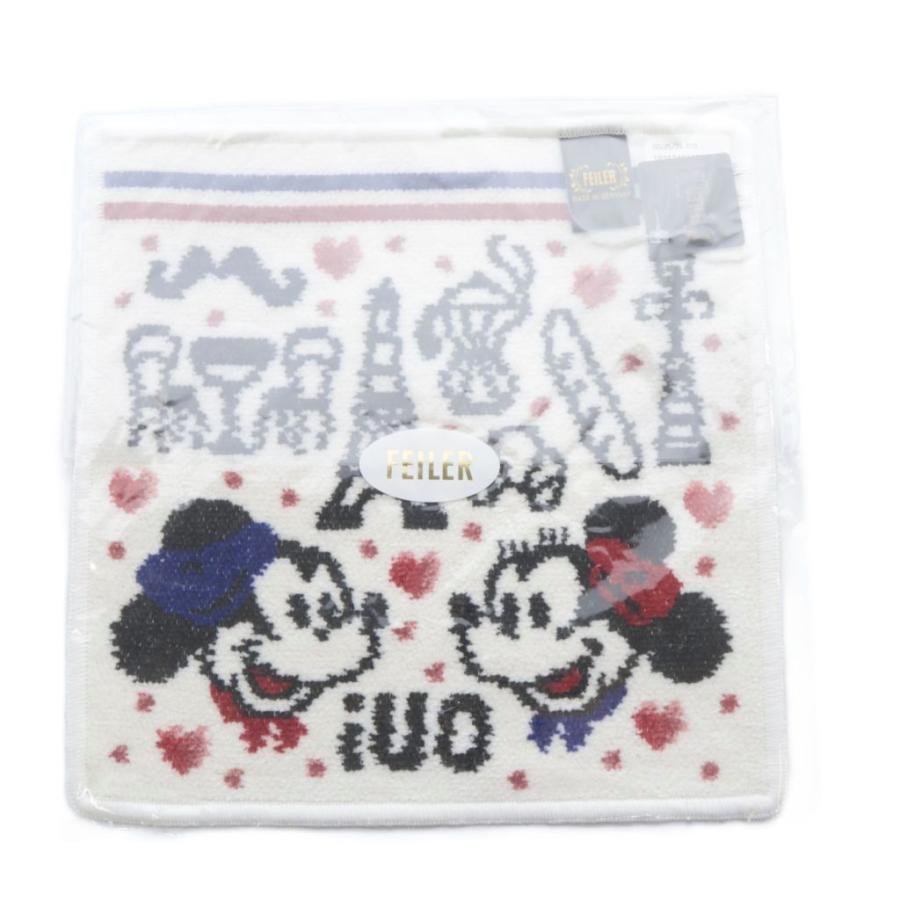 未使用品 フェイラー FEILER ウィジュテーム ハンカチ DISNEY 白