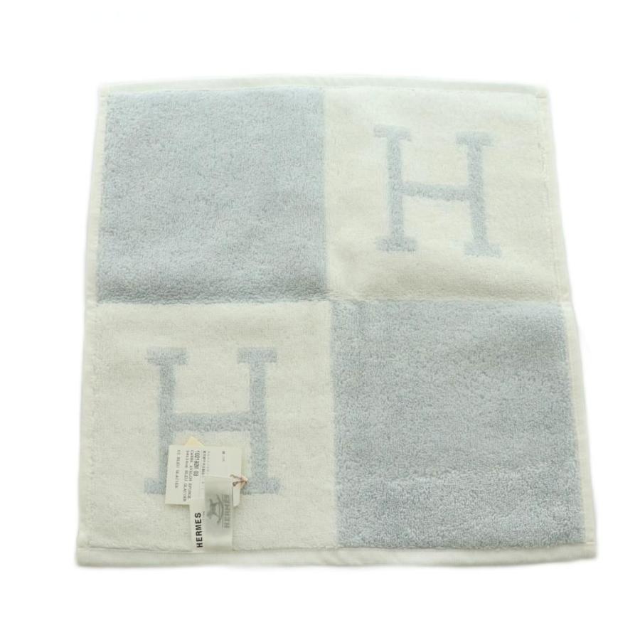 新品」HERMES ライトブルー ストライプ ハンカチ 【公式通販】