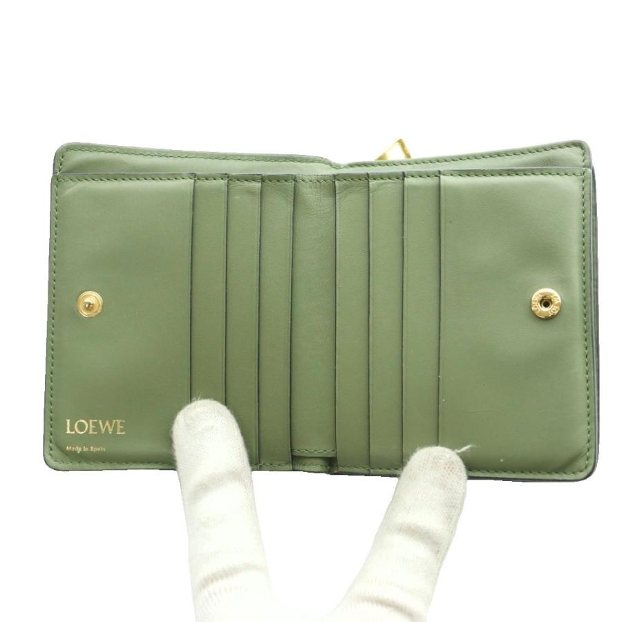 ロエベ 折財布 アナグラム リピート ミディアム ウォレット ネイビー 2498 LOEWE（ロエベ） アナグラム リピートコンパクトジップウォレット 二