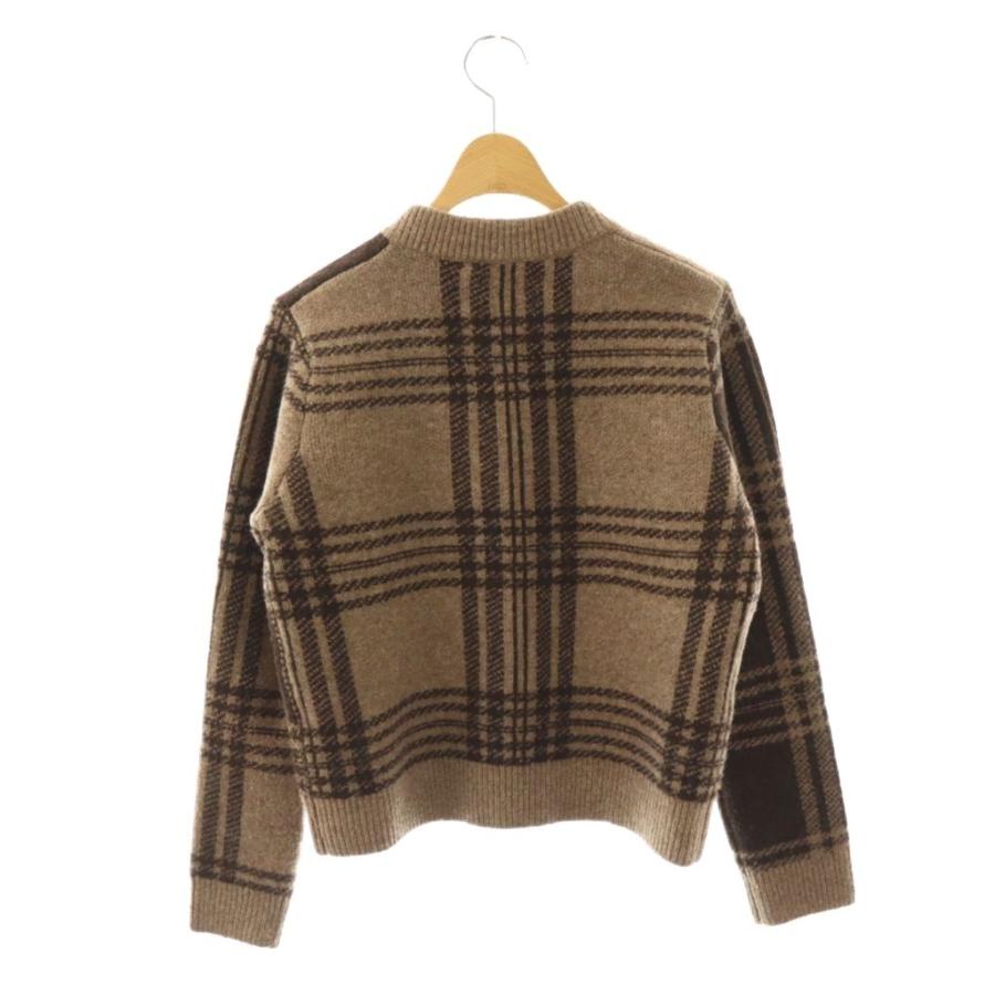 ZARA チェック柄ジップアップセーター ZARA CHECK KNIT CARDIGAN 🔖High-neck, long sleeve jacket. Front