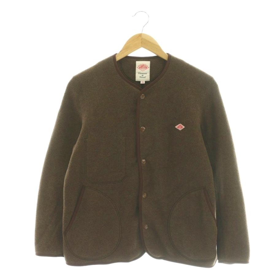 DANTON ウールモッサノーカラー ジャケット34 Sサイズ ブラウン 