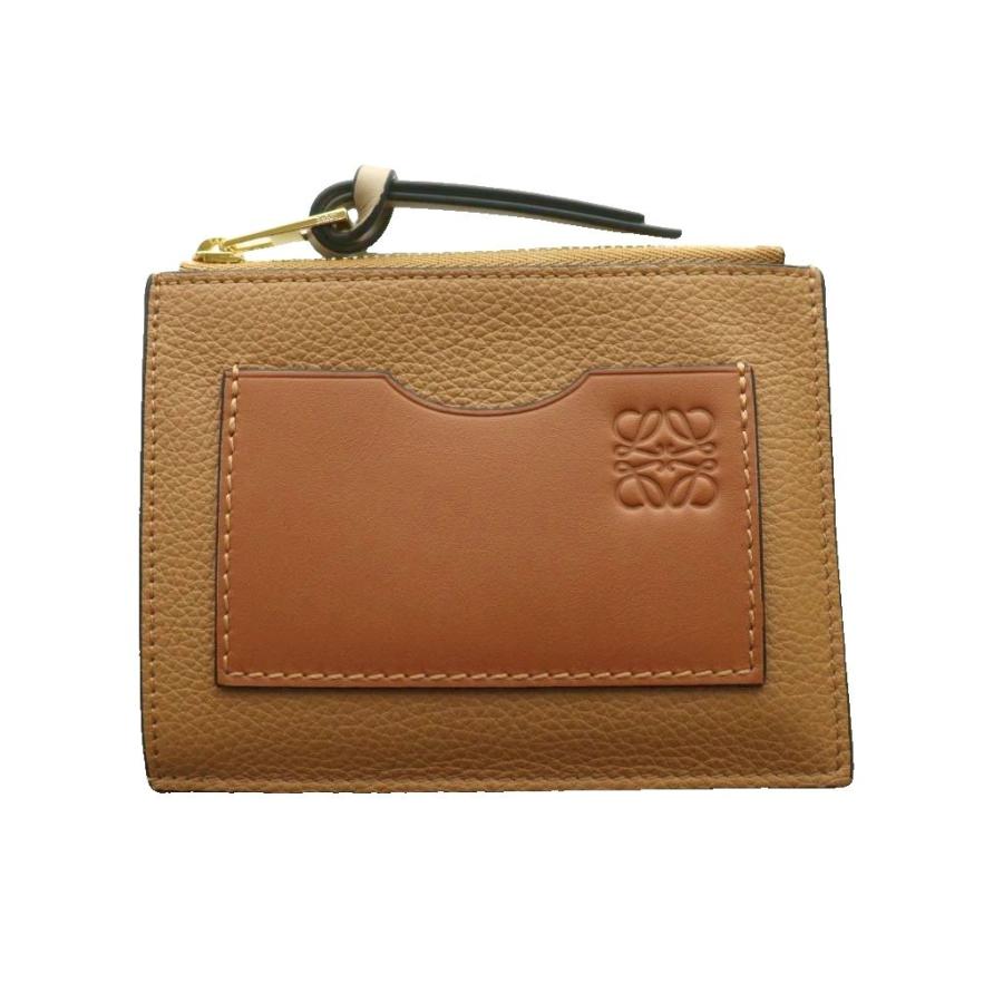 【新品未使用】ロエベ　スクエアウォレット LOEWE（ロエベ） スクエアコインカードホルダー ラージ 茶 ブラウン