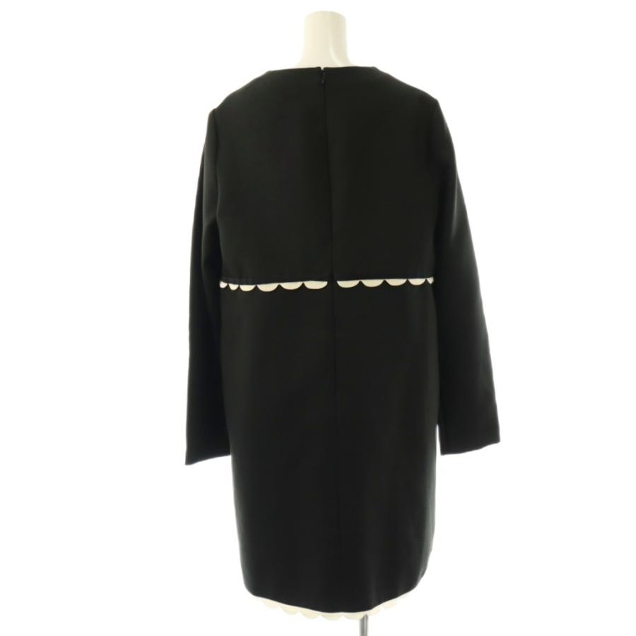 希少☆レッドヴァレンティノ スカラップ ワンピース ブラック レッド ヴァレンティノ RED VALENTINO スカラップデザイン ワンピース