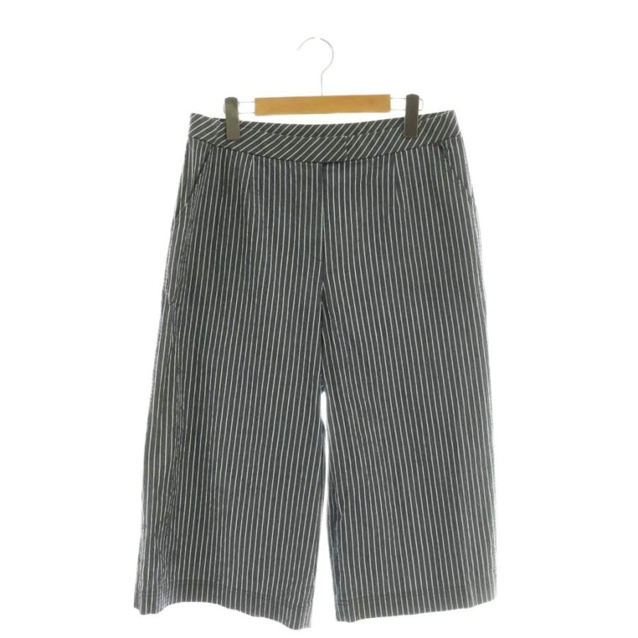 レリアン ストライプシャツ ショートパンツ セットアップ ノーカラー レリアン Leilian ストライプシャツ ショートパンツ セットアップ ノー