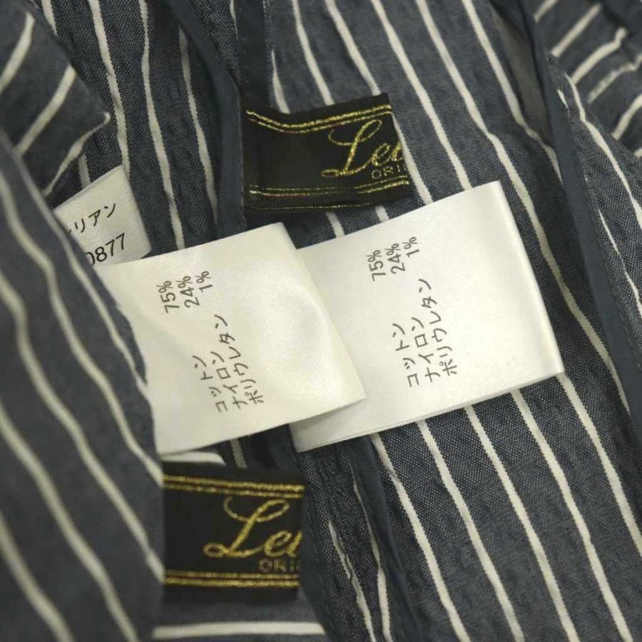 レリアン Leilian ストライプシャツ ショートパンツ セットアップ ノー