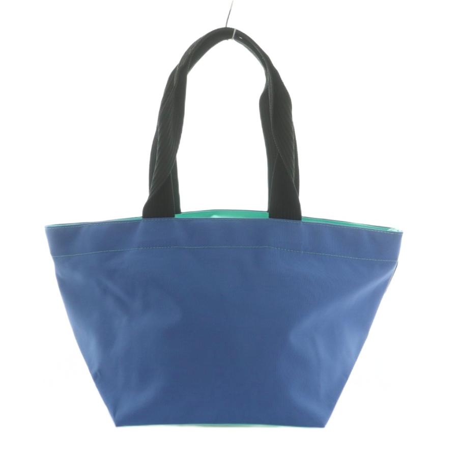 極美品✨エルベシャプリエ　ナイロントート　舟型ショルダーMLブルー×スカイブルー エルベシャプリエ Herve Chapelier ナイロン舟型ショルダーML