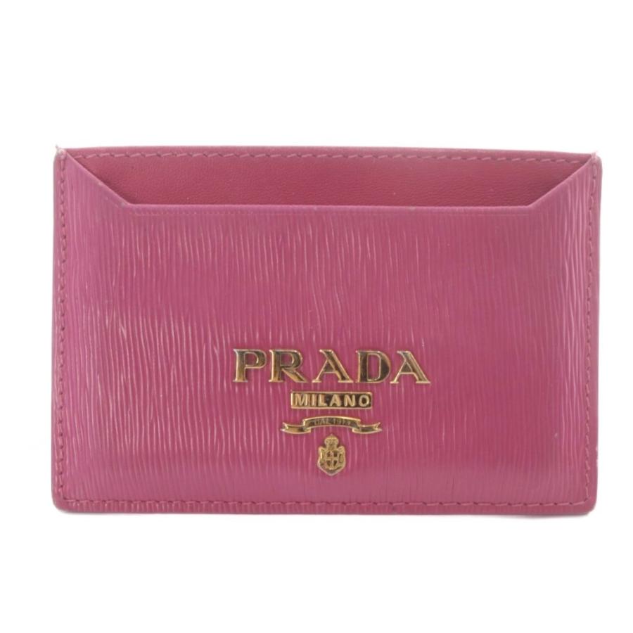 PRADA サフィアーノレザー カードケース 赤 PRADA サフィアーノレザー
