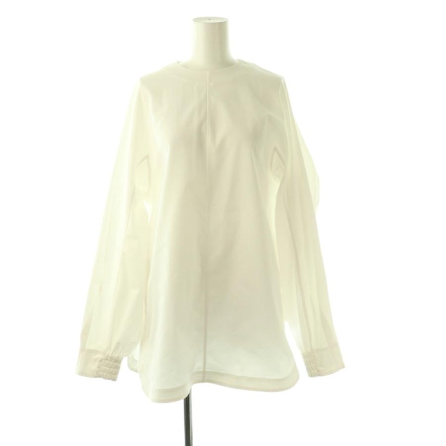 ハイク HYKE TASLAN TWILL TOP プルオーバーブラウス 長袖 2 ホワイト