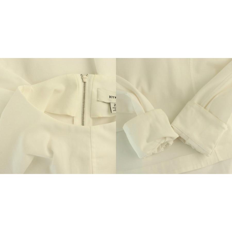 ハイク HYKE TASLAN TWILL TOP プルオーバーブラウス 長袖 2 ホワイト