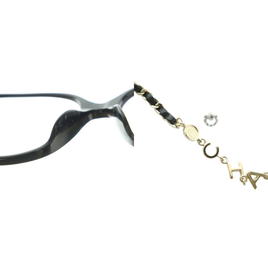 CHANEL（シャネル） 眼鏡 セルフレーム スクエア チェーン付き 57□17