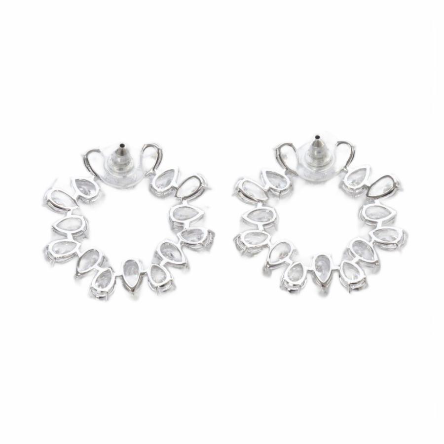 スワロフスキー SWAROVSKI Millenia フープピアス 両耳用 シルバー色
