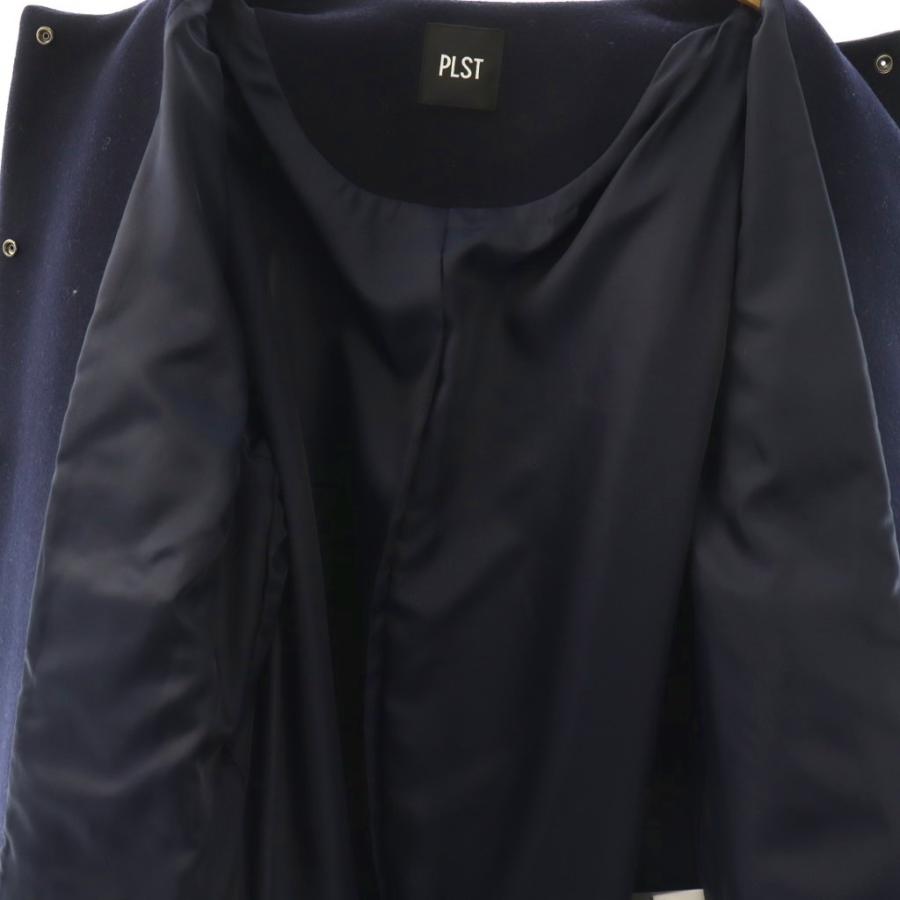プラステ PLST ウールモッサ ノーカラーハーフコート アウター M
