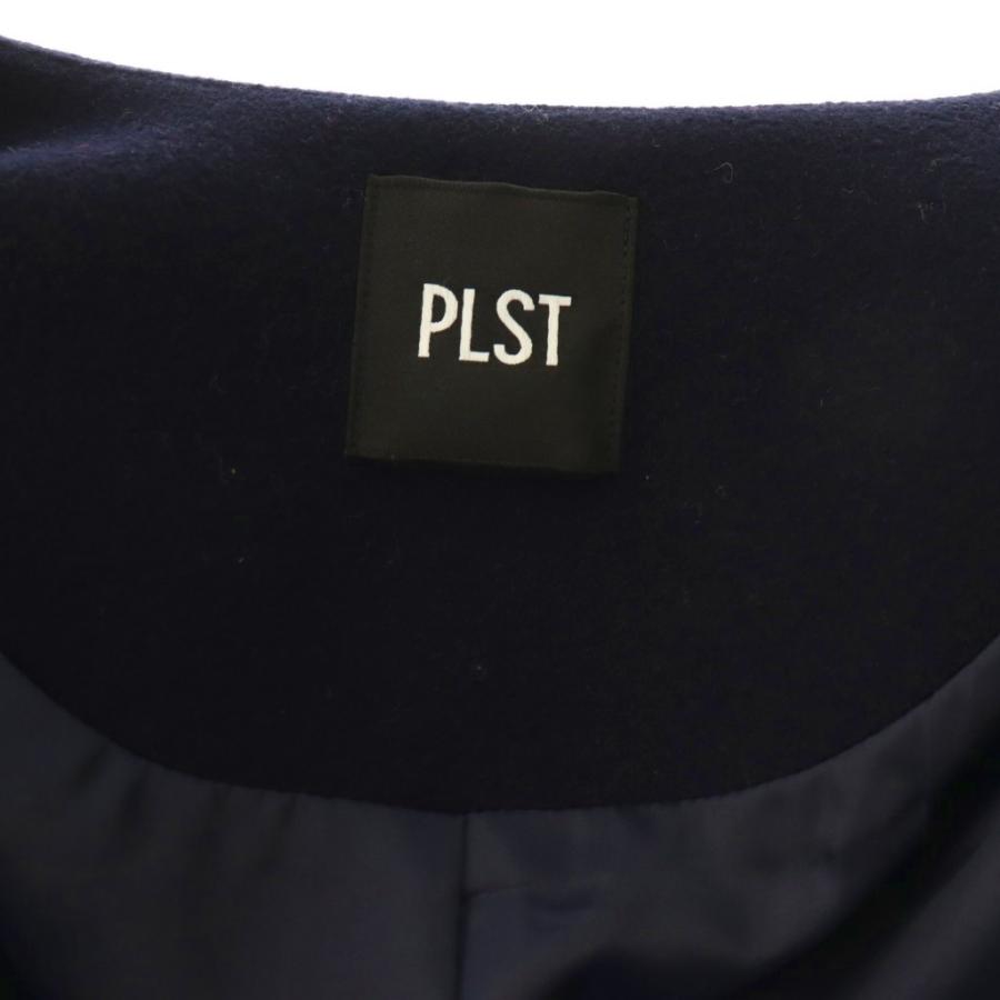 プラステ PLST ウールモッサ ノーカラーハーフコート アウター M
