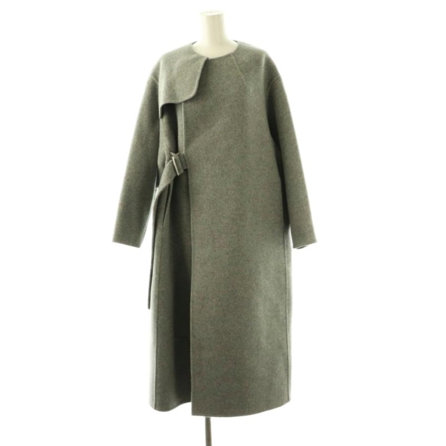 ハイク HYKE DOUBLE FACE TRANCH COAT コート ノーカラー アウター 