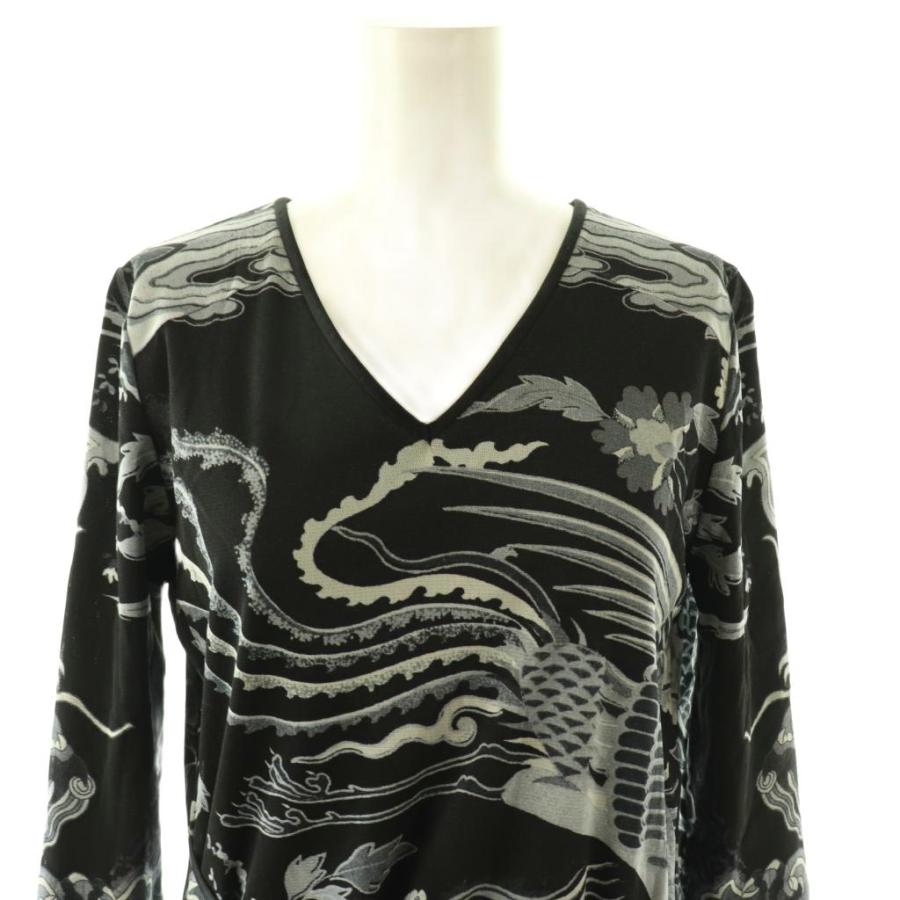 Vivienne Tam ビーズ　タンクトップ 黒　パワーネット ヴィヴィアンタムVIVIENNE TAM フラワー刺繍パワーネット切替