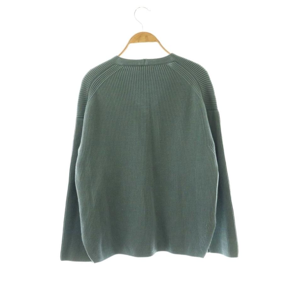 オーラリー AURALEE SUPER FINEWOOL RIB KNIT V NECK P/O ニット