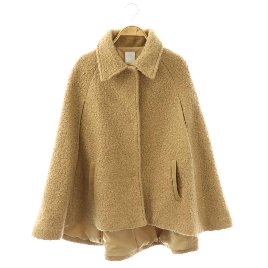 未使用品 ジェンヌ JENNE プードルケープコート ポンチョ M キャメル