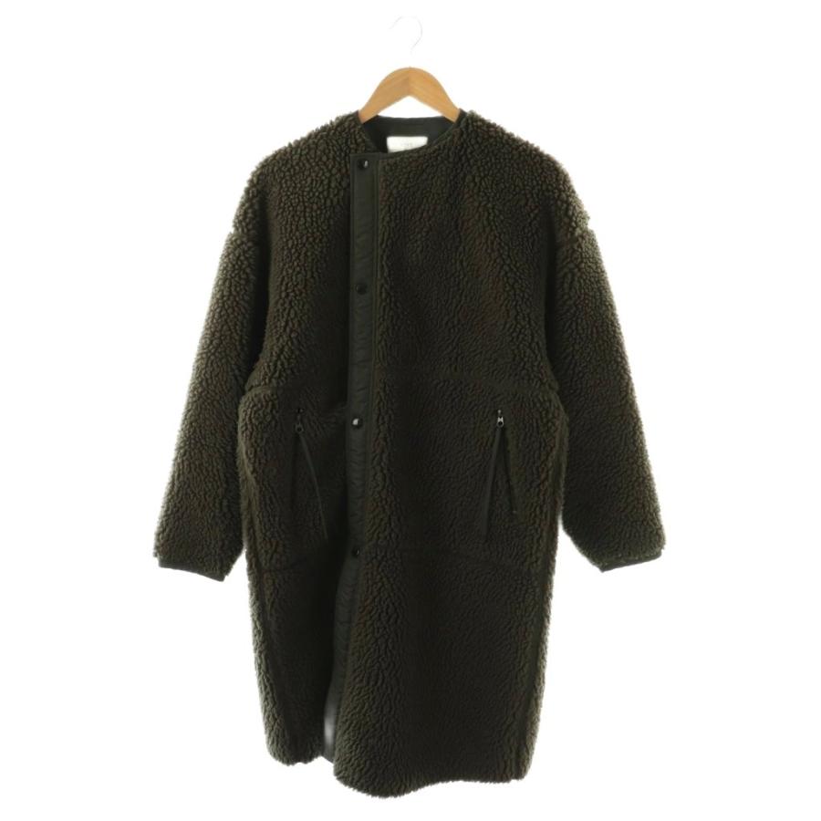 ハイク HYKE FAUX SHEARLING COAT ボアロングコート ノーカラー