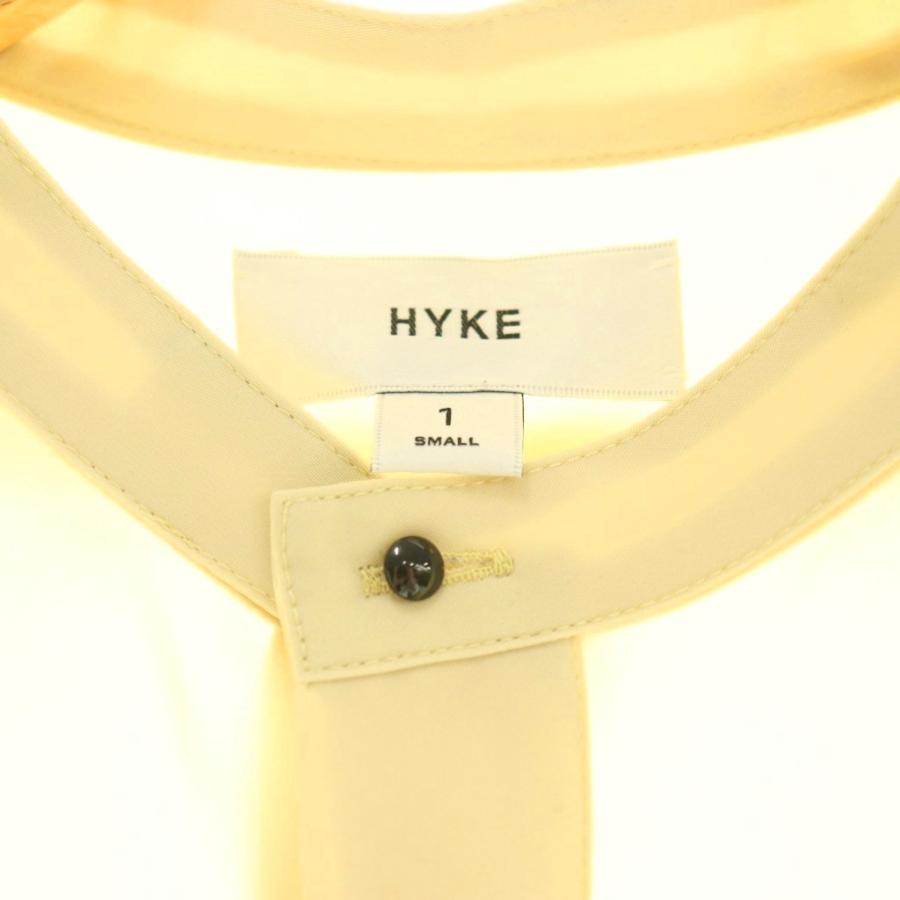ハイク HYKE バンドカラーL/Sシャツ ブラウス シアー 1 クリーム色 /CX 