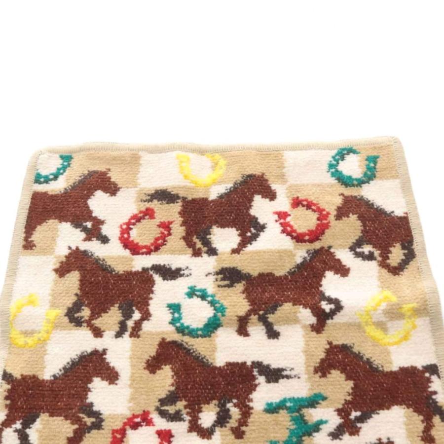 フェイラー FEILER スプリントホース タオルハンカチ 総柄 ベージュ