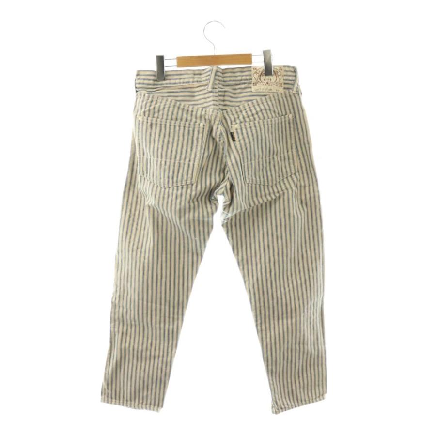 o*o様 EVISU 新品未使用　34 EVISU（エヴィス） ストライプ パンツ テーパード ボタンフライ 34